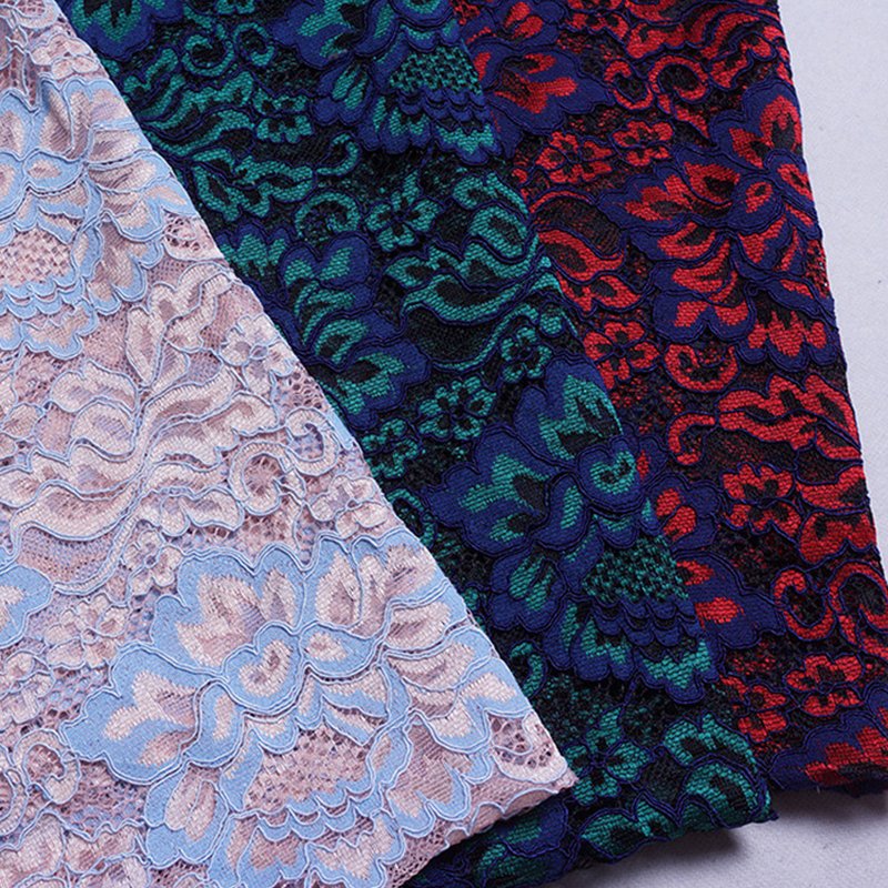 Lace Fabric Dress Nylon Warp Knit for Women's Wear Wholesale Supplier 12